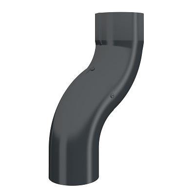 Lindab One-Piece Downpipe Offset Bend - 7016 Anthracite Grey - SCP Online Store