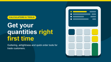 A calculator showing a parts list, with the words Get your quantities right first time