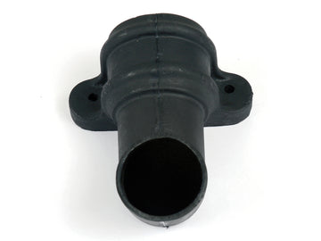 Cascade 68mm Round Downpipe Shoe with Lugs – Black
