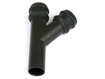Cascade 68mm Round Downpipe 112° Branch – Black