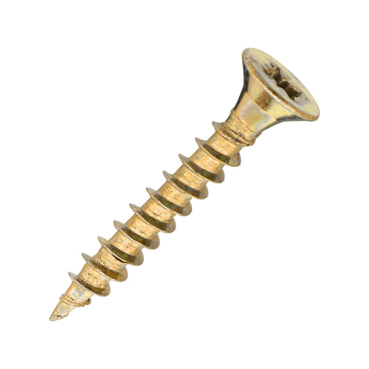 SiDAX General-Purpose Woodscrews 3.0mm x 15mm - 20mm – Pozi Countersunk Zinc & Yellow