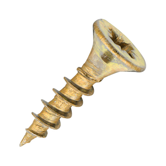 SiDAX General-Purpose Woodscrews 3.5mm x 15mm - 50mm – Pozi Countersunk Zinc & Yellow
