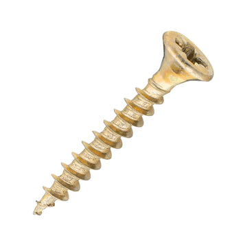 SiDAX General-Purpose Woodscrews 3.5mm x 15mm - 50mm – Pozi Countersunk Zinc & Yellow