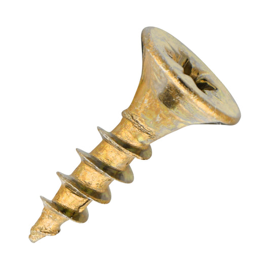 SiDAX General-Purpose Woodscrews 4.0mm x 15mm - 80mm – Pozi Countersunk Zinc & Yellow