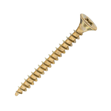 SiDAX General-Purpose Woodscrews 4.0mm x 15mm - 80mm – Pozi Countersunk Zinc & Yellow