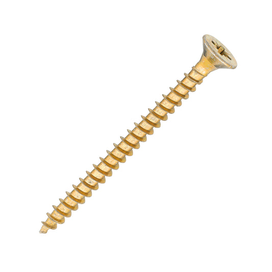 SiDAX General-Purpose Woodscrews 5.0mm x 25mm - 120mm – Pozi Countersunk Zinc & Yellow