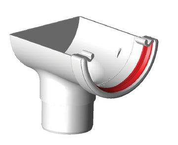 PVC Half Round Stopend Outlet