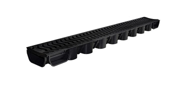 PolyDrain Low Flow Channel Drain 50mm Black Plastic