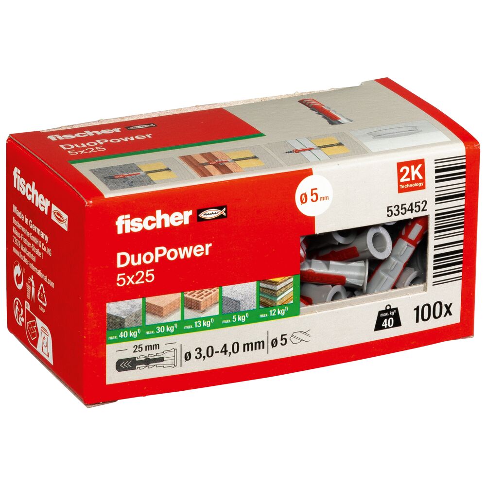 Fischer DuoPower 5 x 25 box of 100