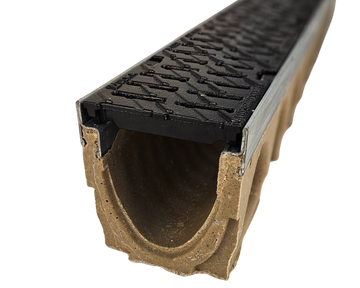 ULMA MULTIV+100 D400 Polymer Concrete Channel with Ductile Iron Slotted Grate